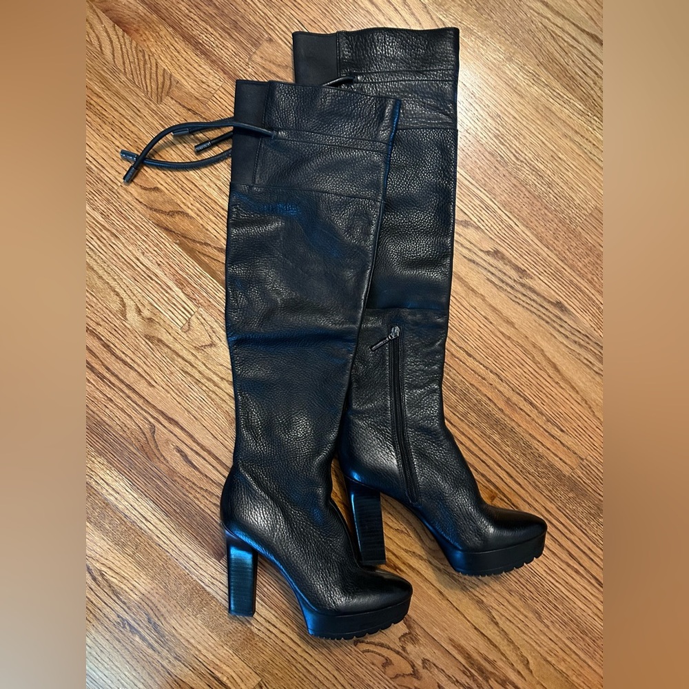 Calvin Klein Thigh High Black Boots